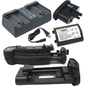 WASABI Power Battery Grip Bundle لـ Nikon D850 (Battery + Grip + Charger + Cover) متوافق مع Nikon EN-EL18 ، EN-EL18A ، EN-EL18B ، EN-EL18C ، MB-D18 ، MH-26 ، MH-33 ، BL-5