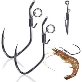 9KM DWLIFE Live Shrimp Fishing Hooks Fishing Hooks Catfish Bait Hooks Shrimp Lure