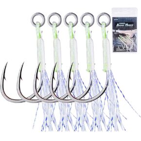Goture Fishing Assist Hooks, Jigging Fishing Single Assist Jig Hooks Kit Saltwater for Slow Pitch Fast Fall Vertical Jigging Lures in Kuwait