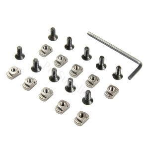 TACFUN 10 Sets Pack Steel T-Nut Standard Screw for MLOCK Rail Sections Black