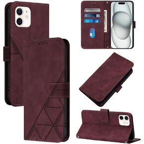 for Google Pixel 9A Leather Case, Geometric Patterns Wallet Case with 3 Card Slots, Magnetic Closure Kickstand Flip Phone Case Shockproof Cover, Blue