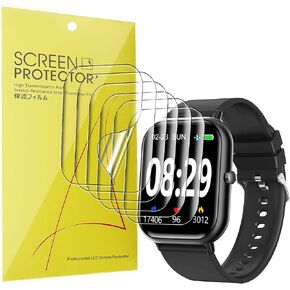 Compatible for Choiknbo Smart Watch Screen Protector, [6 Pack] Full Coverage TPU Clear Film Compatible for Choiknbo TK37 1.83" Smart Watch (6 Pack)