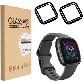 Compatible for Fitbit Sense 2 Screen Protector, Premium PMMA Protection Crystal Clear Film [Not Glass] 9H Hardness Bubble Free Waterproof Film for Fitbit Watch