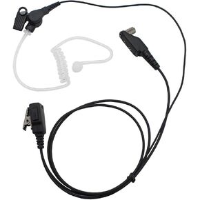Surveillance Covert Acoustic Tube Earpiece Headset Mic is Compatible with Icom Radios IC P25 IC-M87 IC-M88 IC F31GS F40GT F40GS F50 Multi-pin