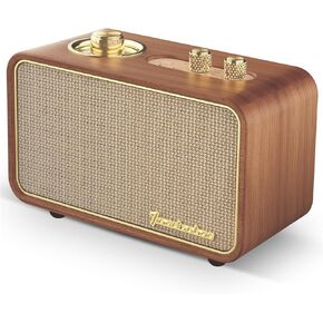 Retro Bluetooth Speaker Wood Vintage Bluetooth Speaker Small Wireless Old Fashion Style, AM/FM Tunning Dial,Electronics for Home, Perfect for Cafe,Restaurant,Vintage Store, Bedroom(Retro Wood)