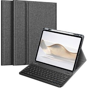 Fintie Keyboard Case for iPad Pro 13-inch (M4) 2024 with Pencil Holder - Soft TPU Back Cover with Magnetically Detachable Bluetooth Keyboard, Gray