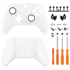 eXtremeRate Faceplate Shell + Bottom Shell for Xbox Elite Series 2, Elite Series 2 Core Controller - White