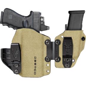 AIWB & IWB Glock 19 Holster,Appendix Concealed Carry Holster for G19,23,32(Gen 1,2,3,4); Glock 19 Gen 5;Glock 19x. Mag Carrier Included.