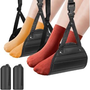 SZXYX Foot Hammock for Plane Travel (2 Pack), Memory Foam Airplane Foot Hammock Provides Foot Rest for Air Travel, Portable Airplane Travel Essentials & Long Flight Must Haves