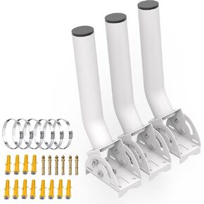 Universal Wireless Bridge Bracket Mount - 13" Universal Pole Wall-Mounted J Mounting Bracket for Wireless Bridge,TV Antennas,WiFi Extender,AP,Starlink,Outdoor Access Point CPE (3-Pack)