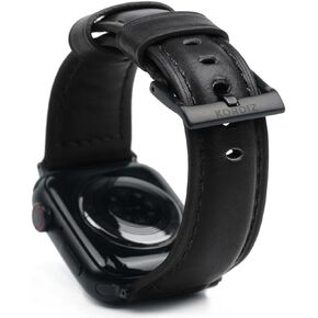 Traditional Leather Band | Compatible with Apple Watch ULTRA 2, ULTRA & Series 10-1 SE SE2| Band Men Women | Full Grain Genuine Leather Wristband | Replacement Band for iWatch Apple Watch 49mm 46mm 45mm 44mm