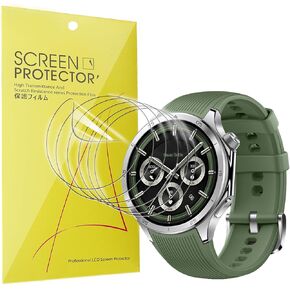 Compatible for OnePlus Watch 3 Screen Protector, [6 Pack] Full Coverage TPU Clear Film Compatible for OnePlus Watch 3 Smartwatch 2025 (6 Pack)