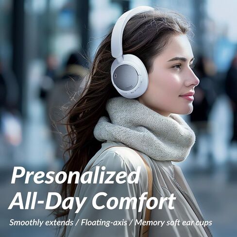 H7Pro Bluetooth Headphones with -45dB Hybrid Active Noise Cancelling, 80H Playtime Wireless Over-Ear Headphones, Immersive Deep Bass Stereo, 4-Mic ENC Clear Calls, Personalized Comfort, Black in Saudi Arabia