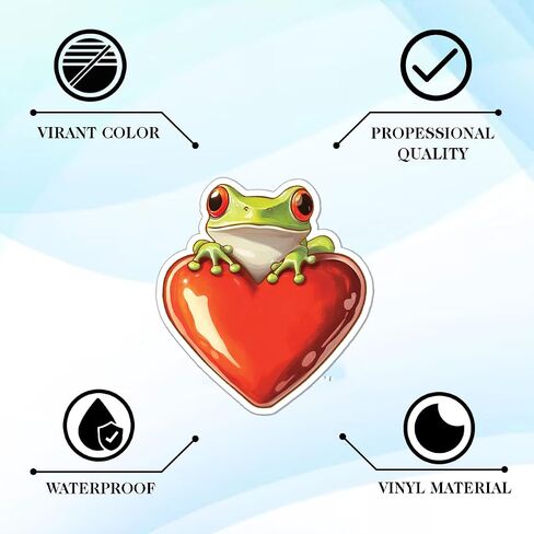 100pcs Cute Frog Stickers Waterproof Decals for Water Bottles Laptop Luggage Computer Scrapbooking Teens Adults Girls Funny Party Birthday Decorations in Kuwait