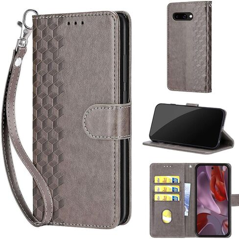 Designed for Google Pixel 9A Case Wallet,Women Flip Folio Cover with Embossed PU Leather Stand Credit Card Holders Slots Wrist Strap Phone Case for Google Pixel 9a (Blue Butterfly) in Saudi Arabia
