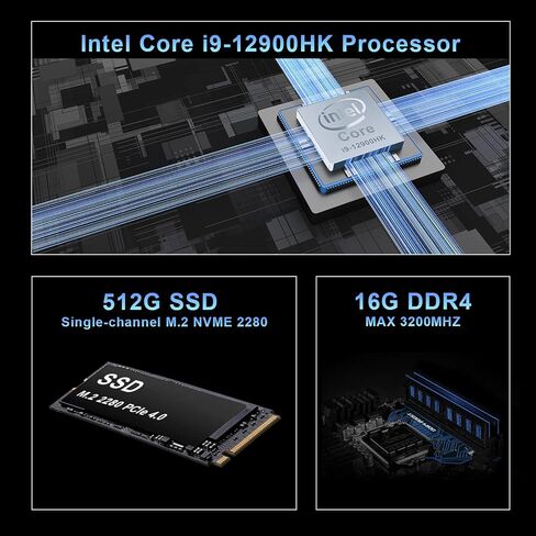 Mini Gaming PC AMD Ryzen 9 7940HS 1TB SSD 32GB DDR5 5600 MHz RAM,Desktop Mini Computers Windows 11 pro,Radeon 780M Graphics,2.5Gbps LAN, HDMI 2.1, 8K USB 4.0 Wi-Fi 6E/BT5.3 in Saudi Arabia