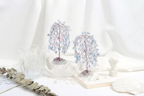 YATOJUZI Crystal Tree of Life Red Jasper Feng Shui Money Tree with Agate Base Copper Wire Wrapped Natural Crystals Gemstones Tree Red Decor for Home Office Desk Decorations Gifts for Women Men in Kuwait