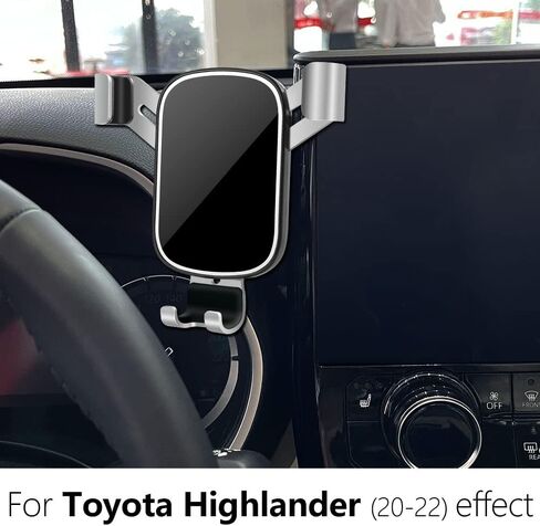 حامل هاتف سيارة LUNQIN لسيارة 2014-2019 Toyota Highlander [هواتف كبيرة مع حافظة صديقة للحافظة] ملحقات السيارات قوس الملاحة الديكور الداخلي للهاتف المحمول مرآة جبل in Kuwait