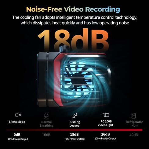 SmallRig RC 100B COB Video Light with Handle, Bi-Colour Video Light 2700K-6500K, Type-C PD Fast Charging, Built-in Battery Plate, App Control for Photography and Photo Studio, Mobile Version - 4894 in Kuwait