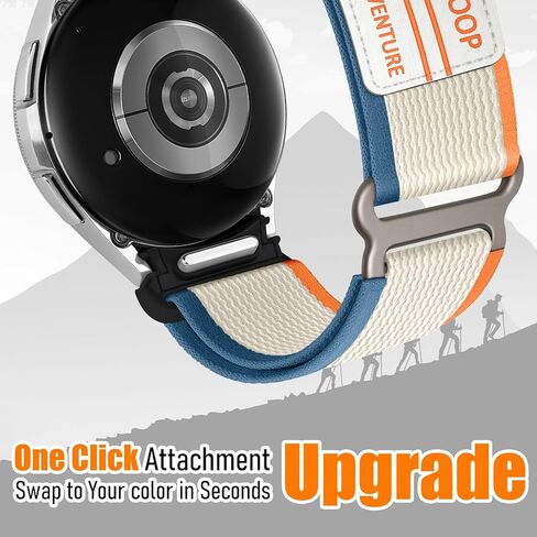 BXUXOHS Nylon Band for Samsung Galaxy Watch Ultra Bands 47mm,Rugged Fabric Braided Sport Strap with Stars-Stripes Flag Replacement Wistband for Samsung Galaxy Watch 7 Ultra Band 47 mm Men Women in Saudi Arabia