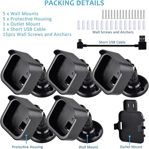 3PACK Blink Outdoor Camera Mount Bracket with Sync Module Core/XR Outlet Mount for Blink Outdoor 4th/3rd Camera (Camera Not Include) in Saudi Arabia
