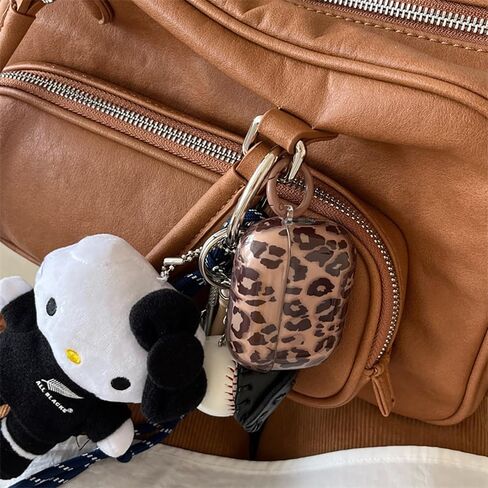 for AirPods Pro 2 & Pro 1 Case Aesthetic Tortoise Shell Cute Cool Leopard Design Shockproof Keychain Cover for Airpods Pro Girls Woman-Brown Leopard in Saudi Arabia