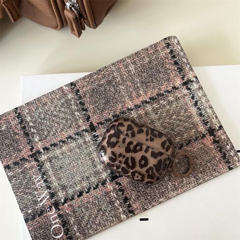 for AirPods Pro 2 & Pro 1 Case Aesthetic Tortoise Shell Cute Cool Leopard Design Shockproof Keychain Cover for Airpods Pro Girls Woman-Brown Leopard in Saudi Arabia
