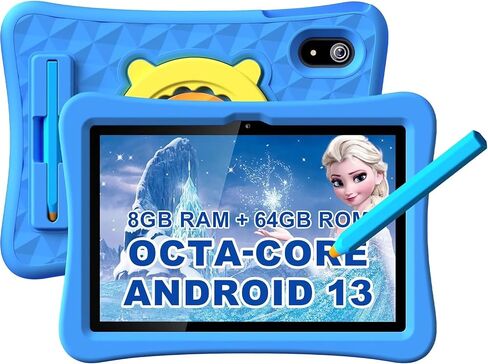 10 inch Tablet, Android 13 Tablet with 8-Core CPU, 4+4GB RAM 512GB Expandable ROM, Built in 7000mAh Battery Computer Tablets, Large Tablet with 10.1 in Screen, Tablet for Adults, Kids in Saudi Arabia