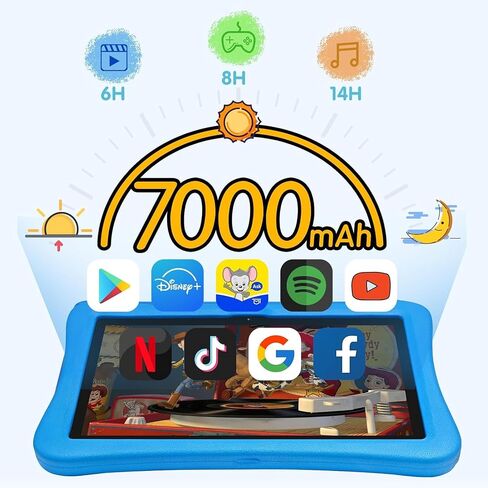 10 inch Tablet, Android 13 Tablet with 8-Core CPU, 4+4GB RAM 512GB Expandable ROM, Built in 7000mAh Battery Computer Tablets, Large Tablet with 10.1 in Screen, Tablet for Adults, Kids in Saudi Arabia