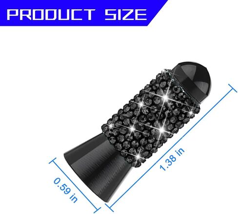 Bling Car Bullet Antenna, Crystal Rhinestone Automotive Radio Antenna for FM AM, Sparkling Vehicle Exterior Accessories for Women Girls, Universal for RV, SUV, Truck (Black) in Kuwait