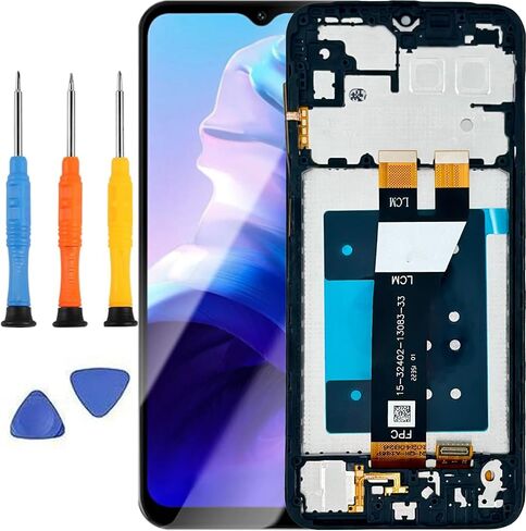 for Samsung Galaxy A15 Screen Replacement for Samsung A15 4G/5G Screen Replacement with Frame A156u A156e A156w S156dl SM-A156vl A156B/DS LCD Display digitizer Touch Screen Black 6.5 Inch in Saudi Arabia