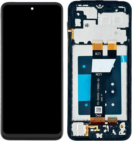 for Samsung Galaxy A15 Screen Replacement for Samsung A15 4G/5G Screen Replacement with Frame A156u A156e A156w S156dl SM-A156vl A156B/DS LCD Display digitizer Touch Screen Black 6.5 Inch in Saudi Arabia
