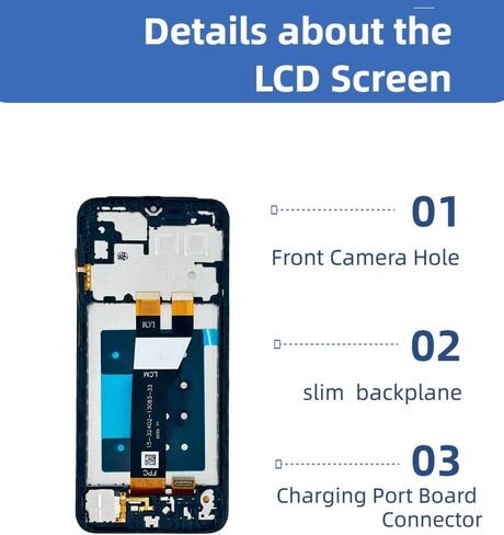 for Samsung Galaxy A15 Screen Replacement for Samsung A15 4G/5G Screen Replacement with Frame A156u A156e A156w S156dl SM-A156vl A156B/DS LCD Display digitizer Touch Screen Black 6.5 Inch in Saudi Arabia