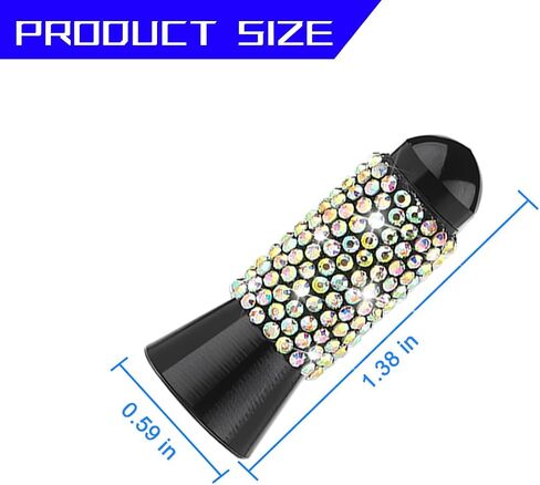 Bling Car Bullet Antenna, Crystal Rhinestone Automotive Radio Antenna for FM AM, Sparkling Vehicle Exterior Accessories for Women Girls, Universal for RV, SUV, Truck (Black) in Kuwait