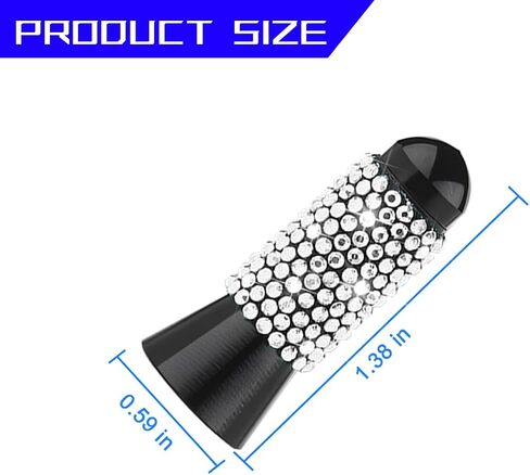 هوائي Bling Car Bullet ، هوائي راديو Crystal Rhinestone Automotive لـ FM AM ، الإكسسوارات الخارجية للمركبات الفارقة للنساء ، Universal for RV ، SUV ، Truck (Black) in Saudi Arabia