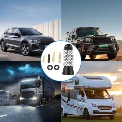هوائي Bling Car Bullet ، هوائي راديو Crystal Rhinestone Automotive لـ FM AM ، الإكسسوارات الخارجية للمركبات الفارقة للنساء ، Universal for RV ، SUV ، Truck (Black) in Saudi Arabia