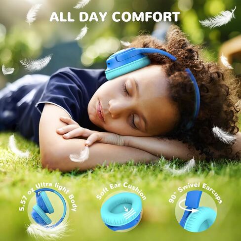 iClever BTH18 Kids Bluetooth Headphones LED Lights for Toddler Boys Girls in Kuwait