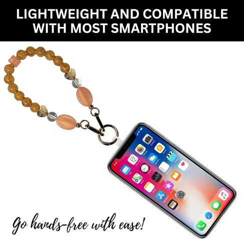 Save the Girls Clip & Go Brilliant Beads Wristlet - Hands Free Cell Phone Wristlet Carrier - Multifunctional Women’s Bracelet or Necklace Clip On Strap for Purse (Blue-Green Swirl) in Saudi Arabia