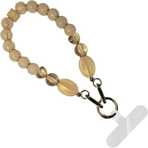 Save the Girls Clip & Go Brilliant Beads Wristlet - Hands Free Cell Phone Wristlet Carrier - Multifunctional Women’s Bracelet or Necklace Clip On Strap for Purse (Blue-Green Swirl) in Saudi Arabia