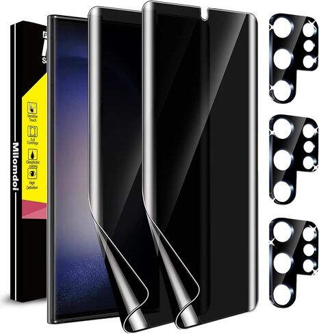 Milomdoi [3+3 عبوات] لهاتف Samsung Galaxy S23 Plus S23+ واقي شاشة الخصوصية ملحقات الزجاج المقسى 3 عبوات شاشة الخصوصية Samsung Galaxy S23 Plus S23+ 3 عبوات واقي عدسة الكاميرا مناسب in Saudi Arabia