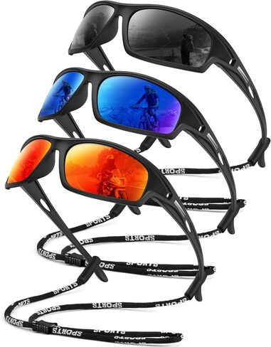Polarized Sunglasses Men, Sports Sun Glasses Womens UV400 Protection for Fishing Running Driving in Kuwait