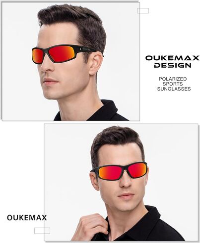 Polarized Sunglasses Men, Sports Sun Glasses Womens UV400 Protection for Fishing Running Driving in Kuwait