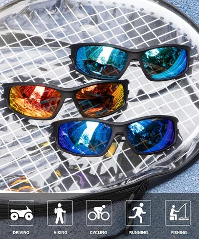 Polarized Sunglasses Men, Sports Sun Glasses Womens UV400 Protection for Fishing Running Driving in Kuwait