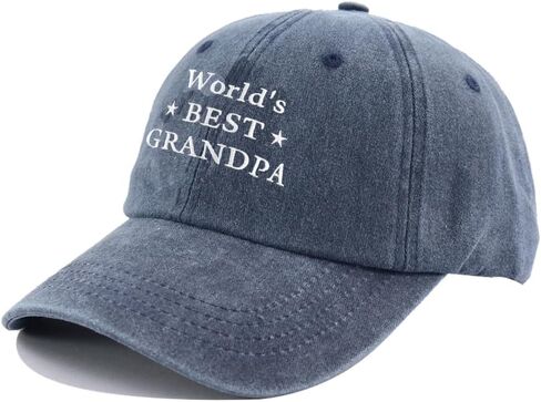 World’s Best Grandpa Hat, Distressed Cotton Adjustable Grandfather Baseball Cap Gifts for Men Dad in Kuwait