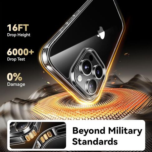 Diamond Clear for iPhone 14 Plus Case with 2X Screen Protector + 2X Camera Lens Protector, [Not Yellowing][Military-Grade Protection] Slim Thin Shockproof Phone Case for 14 Plus, Clear in Kuwait