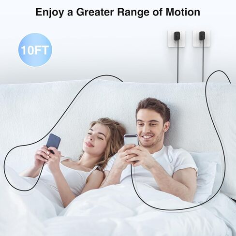2Pack 45W Super Fast Charging Block and USB C to C Cable 10ft,Type C Wall Charging Power Adapter and Android Phone Charger Cord Long for Samsung Galaxy S24+/S23 Ultra/S23+/S22/S21/Note 10/Note20 Plus in Saudi Arabia