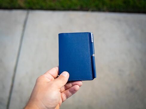Extra Small Journal Wallet Leather Cover with Pockets Pen Holder ID holder and small pen in Saudi Arabia