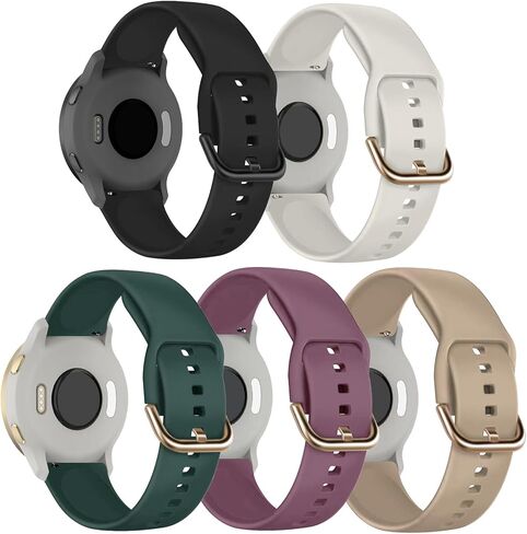 5 حزمة حزمة ساعات ساقية ل Garmin Venu 3S / Venu 2S / Vivoactive 4S / Vivomove 3S ، Soft Sport 18mm Strapbaring Brachband Strap لـ Garmin Forerunner 255S / 265S in Kuwait