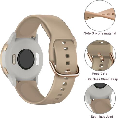 5 حزمة حزمة ساعات ساقية ل Garmin Venu 3S / Venu 2S / Vivoactive 4S / Vivomove 3S ، Soft Sport 18mm Strapbaring Brachband Strap لـ Garmin Forerunner 255S / 265S in Kuwait