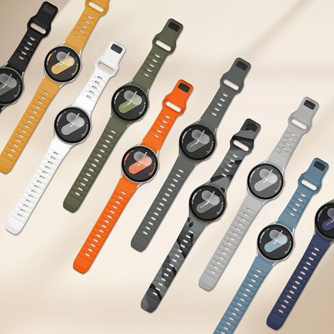 10 Pack Rugged No Gap Bands Compatible for Samsung Galaxy Watch 7 6 5 4 Band 40mm 44mm/Watch FE 40mm/Watch 6 Classic 43mm 47mm/Watch 5 Pro 45mm, Silicone Sport Strap for Men in Saudi Arabia